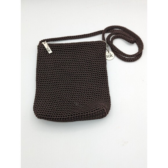 The sak Brown Crossbody crochet bag, small, zip top - Picture 3 of 12